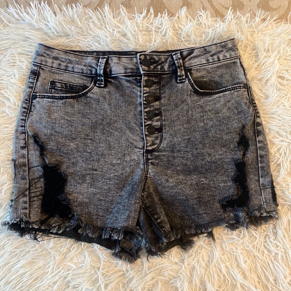 Indigo Rein Pants - Indigo Rein Black and Gray Jean Shorts